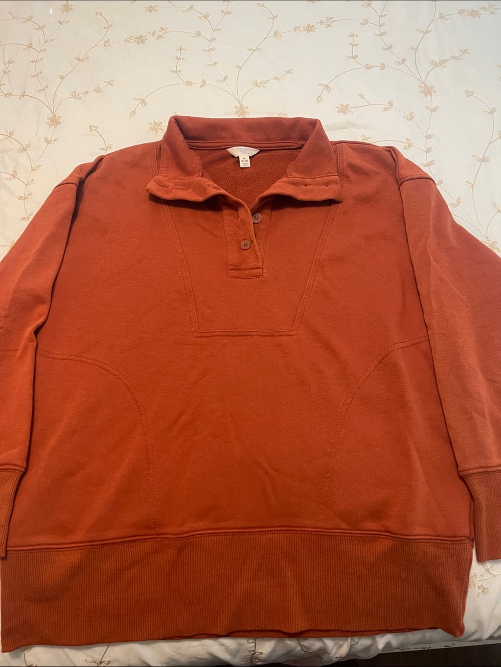 Time and Tru Women's Rust Scoop Neck Pullover Sweater